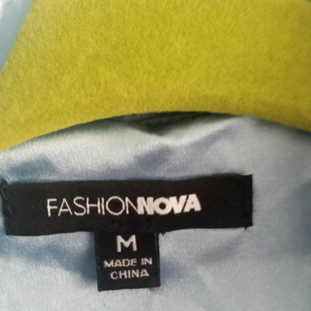 Fashion Nova Iridescent Blue Jacket - Picture 5 of 8